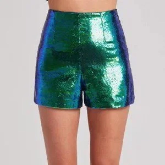 NADINE MERABI Iridescent Sequin Blazer and Shorts Set - Picture 3 of 3